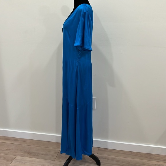 JAAF Gathered Midi Dress in Vivid Blue - Picture 10 of 15
